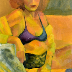 Intimidad entre Amarillos óleo 35x50 2019