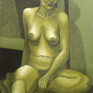 Desnudo con Sombrero - Pastel 100x70 2012
