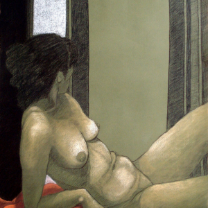 Detrás de la puerta - Pastel 100x70 2013