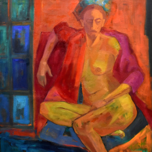 Chaqueta Roja - óleo 100x90 2022