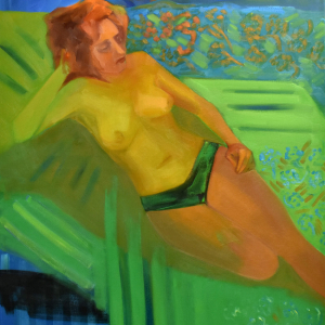 Manta Rayada - óleo 100x80 2023