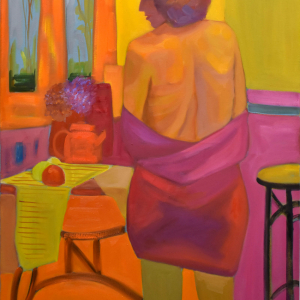 De Espalda en el Taller - óleo 100x80 2023
