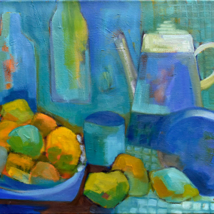 Frutas sobre la Mesa - óleo 50x70 2020