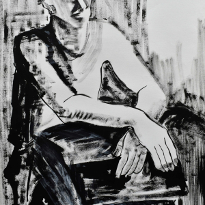 Esperando - Tinta y Lápiz 70x50 2006