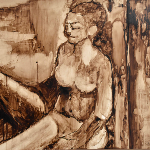 Tarde de Lluvia - Pintura Asfáltica 53x77 2006