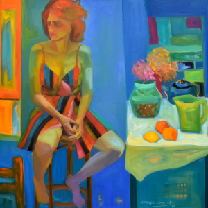 Solero a Rayas - Óleo 100x100 2023