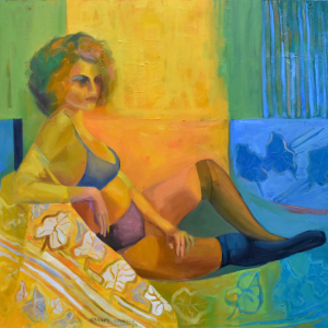 Las Hojas de mi Bata - Óleo 100x100 2024