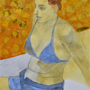 En la Playa - Acuarela y Lápiz - Acuarela y Lápiz 42x31 2024