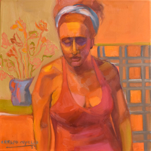 Vestido Rojo - Óleo 40x40 2025