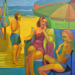 Promesas en la Playa - Óleo 130x130 Año 2025