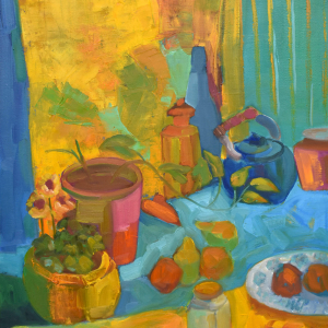 Naturaleza en Amarillos - Óleo 70x60 Año 2023