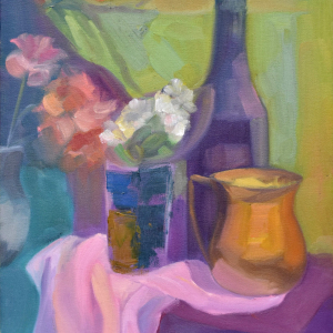 Paño Rosa - Óleo 40x30 Año 2018